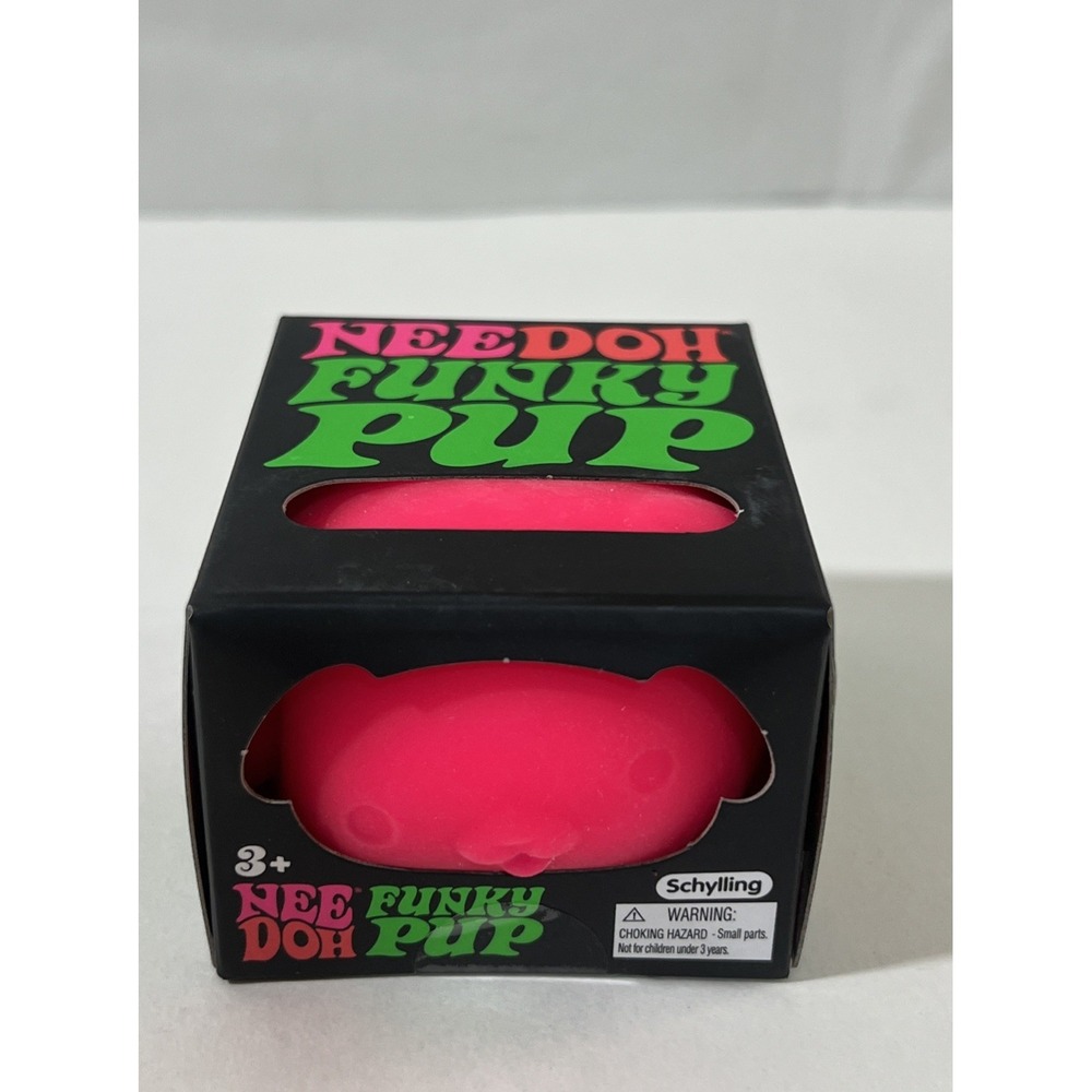 Authentic NEEDOH Funky Pup Puppy DOG Nee Doh Stress Ball SQUISHY Fidget Pink